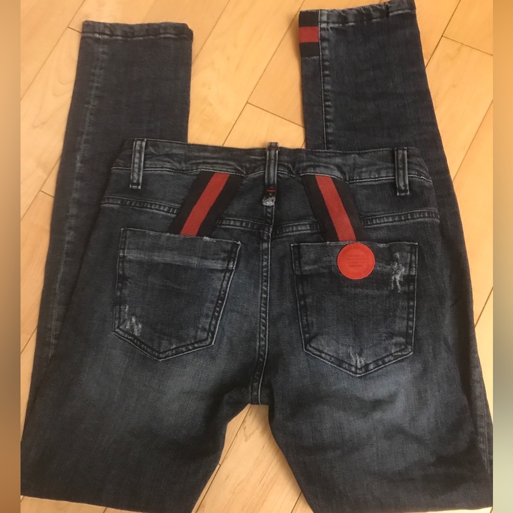 Takeshy Kurosawa jeans unisex W 30 slim stretch New Blue made in Italy